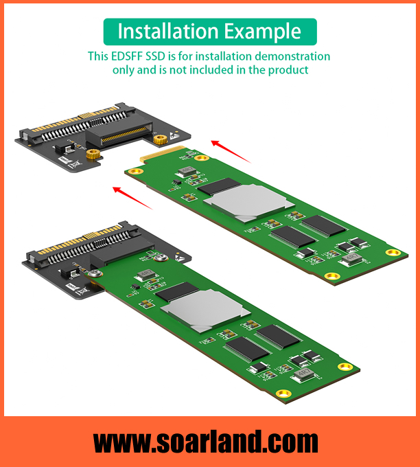 EDSFF SSD to U.2 SFF-8639 Adapter 