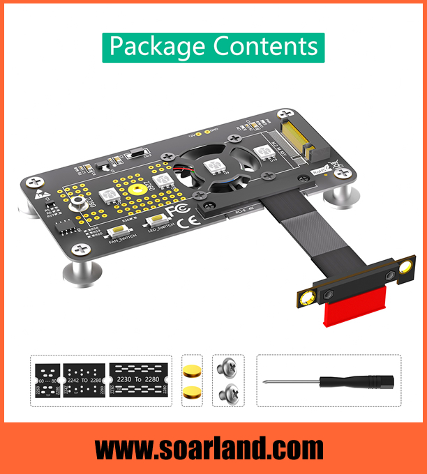 M.2 KEY-M SSD to PCIe x1 Adapter