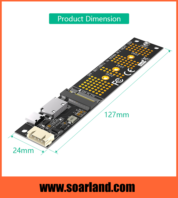 M.2 SSD to OCuLink SFF-8612 Adapter