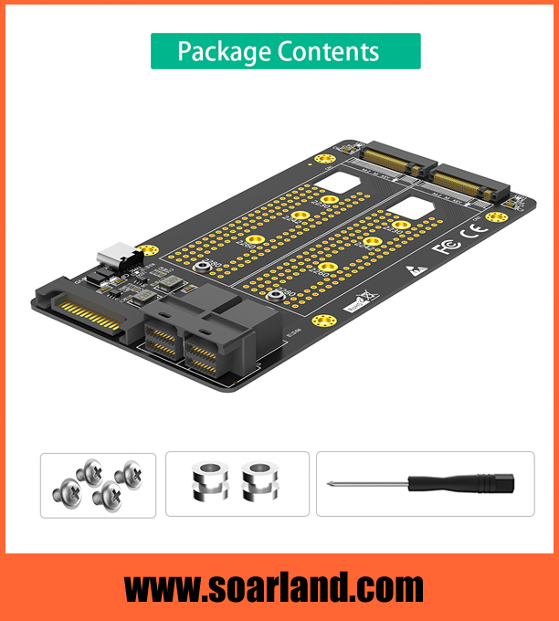 DUAL M.2 SSD to DUAL SFF-8643 Adapter