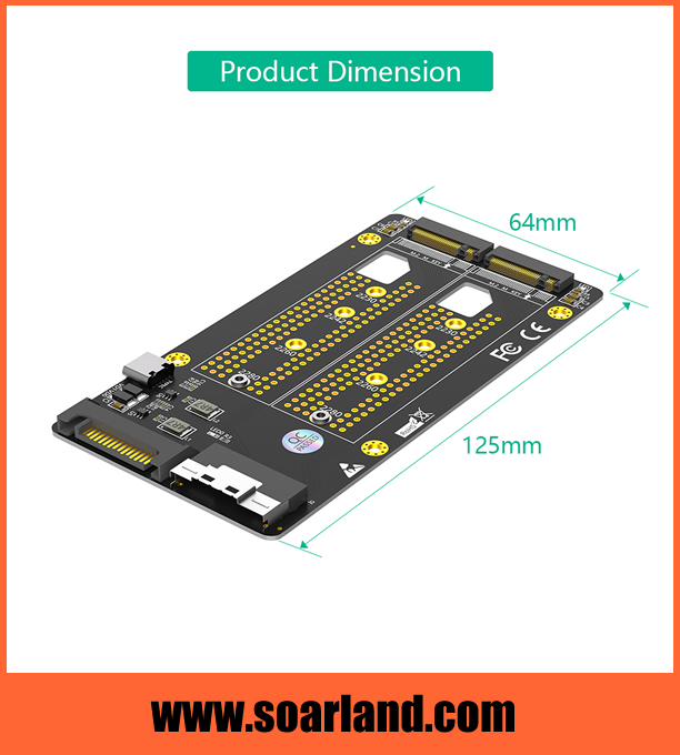 DUAL M.2 SSD to SlimSAS 8i SFF-8654 Adapter