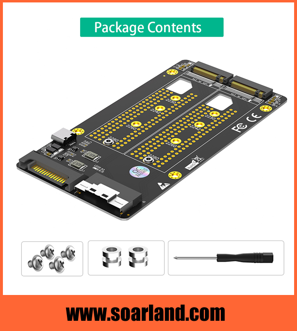 DUAL M.2 SSD to SlimSAS 8i SFF-8654 Adapter