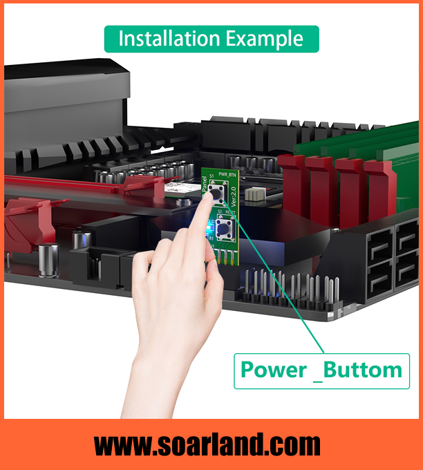 Reset Power ON/OFF switch Board Adapter for Desktop PC