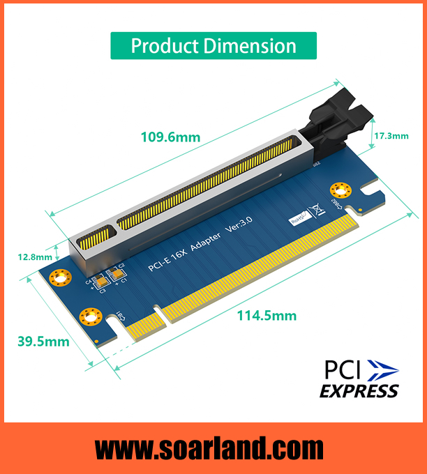 PCIe 3.0 x16 Riser Card