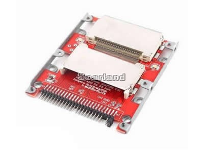 2.5 Inch HDD Mounting Holes 44-Pin Male IDE To Dual CF Card Adapter