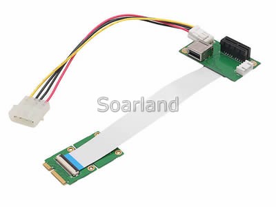 PCIe x1 & USB to mini PCIe Adapter