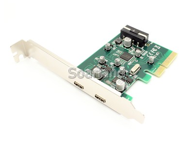 PCIe 2 Ports USB 3.1 Type-C Card