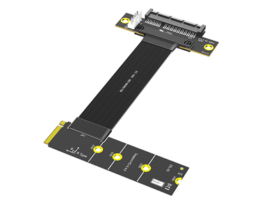 PCIe 4.0 x4 to M.2 Rightward Cable Adapter