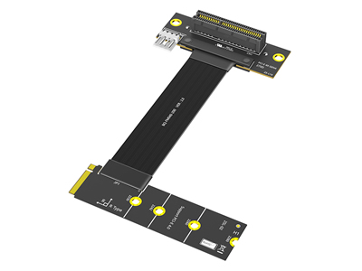 PCIe 4.0 x4 to M.2 Rightward 270° Cable